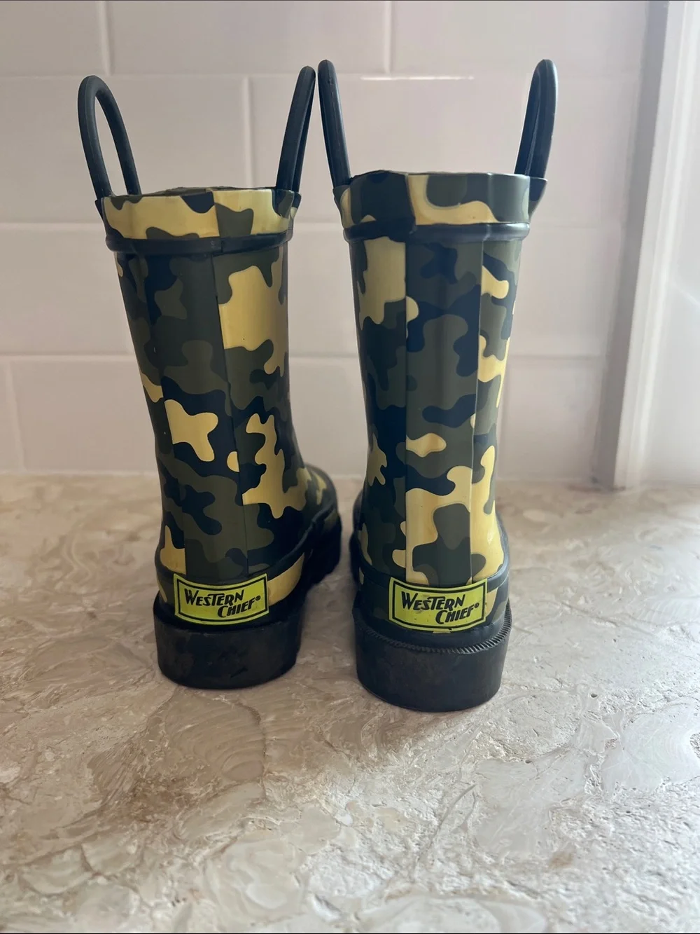 Kids Western Chief Camo Rain Boots - Green Camo size 5